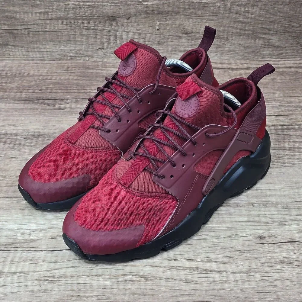 Nike Air Huarache Run Ultra Men's Size 9.5 Tough Red Black Sneakers 819685-604